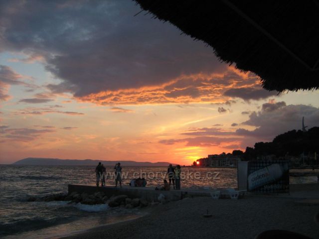 západ slunce v Podgoře