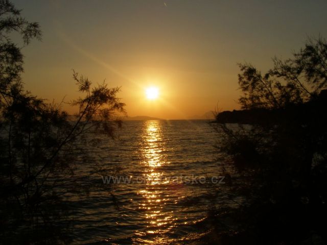 Západ při cestě do Podgory.