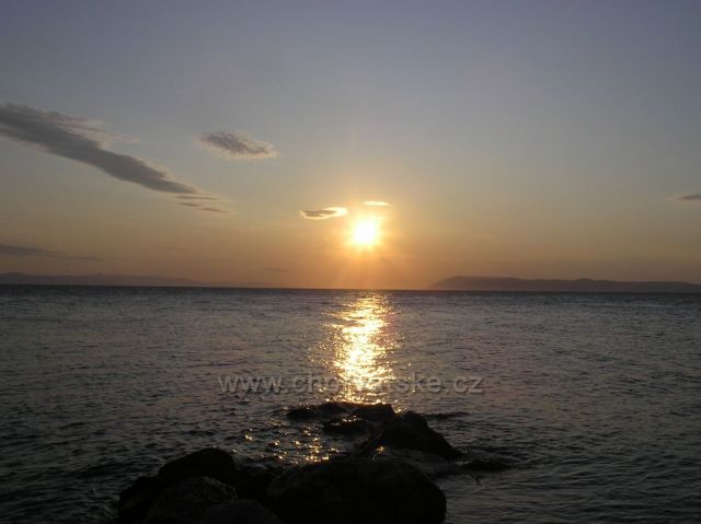 pláž v Podgore na Makarskej riviére